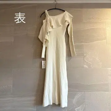 SNIDEL 원숄더 케이프 니트 원피스