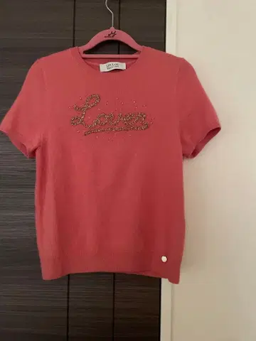 LOULOU WILLOUGHBY 핑크 반팔 니트 루루 윌로비