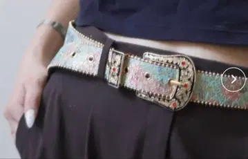 [ Port / 포트 ] 골드 버클 에스닉 디자인 벨트