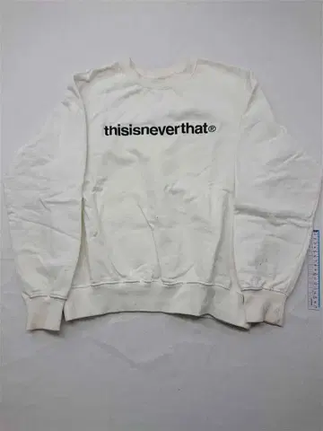 디스이즈네버댓 크루넥 맨투맨 S 남성용 화이트 계열