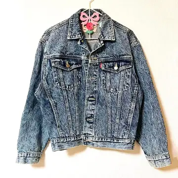 ZIOC O-M 구제 의류 선염 M 블랙 데님 자켓