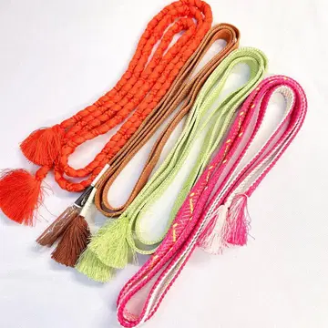 허리띠 4세트 묶음 판매 평조 브라운 핑크 그린 기모노 122tz