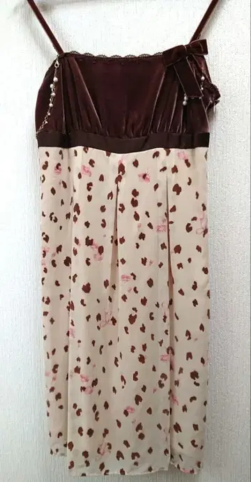 Private Label 벨로아 x 쉬폰 오샤레 원피스