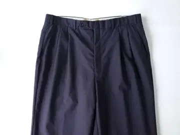 80's 빈티지 USA제 2턱 슬랙스 팬츠 다크 네이비 스트라이프