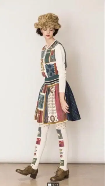 [ 초레어 ] Jane Marple Royal Flag 가디건 화이트