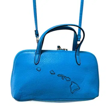 [라나이 트랜짓 하와이] 가죽 백 숄더 블루 2WAY 새상품급