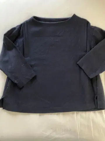 bisque 네이비 7부 소매 티셔츠