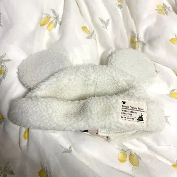 디즈니 미키 복슬복슬 모자 보아캡 화이트