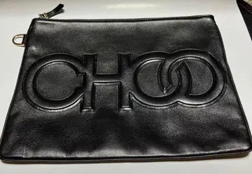 일본 미발매 빅 로고 초레어 컨디션 최상 지미추 내퍼 가죽 클러치백