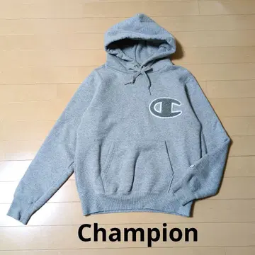 새상품급 Champion 빅 로고 그레이 후드티 어린이에게도