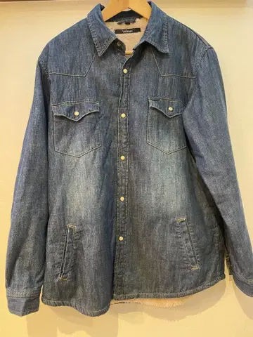 Valman 데님 셔츠 LL 사이즈 인디고 블루
