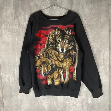 [ USA ] SANTEE 산티 90's 울프 맨투맨 래글런