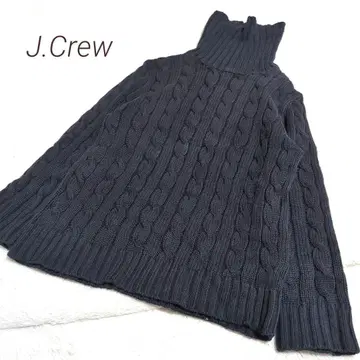J.Crew 제이크루 면 100% 터틀넥 케이블 니트