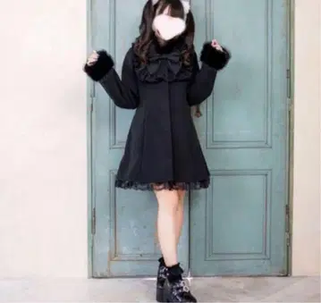 모에냐 시마무라 콜라보 코트 블랙 Lily Merry