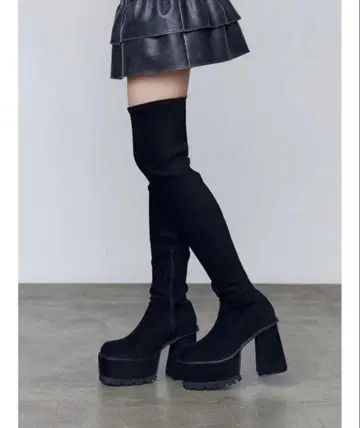 스퀘어 핏 롱 부츠 EMODA L 사이즈