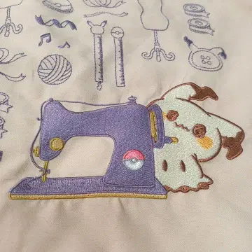 제일복권 포케피스 자수 토트백 미미큐 자수 포켓몬