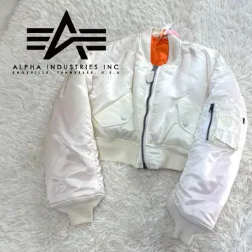[알파] EMODA 별주 숏 기장 MA-1 플라이트 자켓 화이트