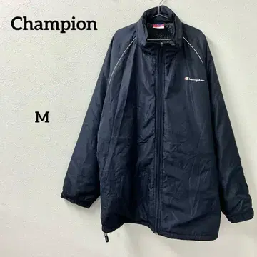 Champion 챔피온 패딩 자켓 보아 M 네이비 로고 자수