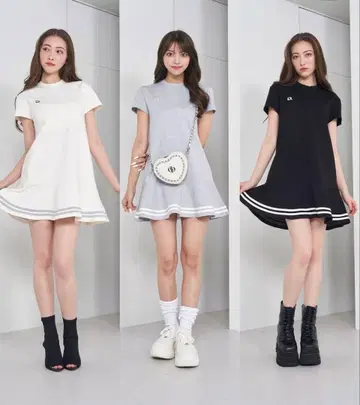 다리치 라인컷 플레어 원피스