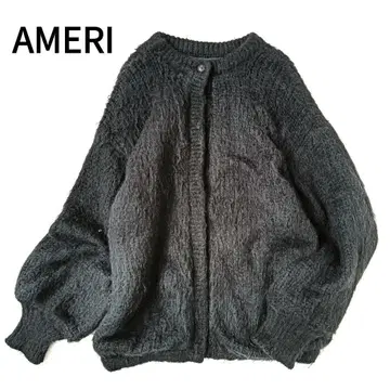 새상품급 아메리빈티지 2way 모헤어 샤기 니트 가디건 루즈핏