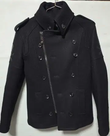 로엔 Roen 별주 한정판 스와로브스키 스컬 라이더스 P 코트 46 M