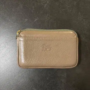 일비종떼 베이지 가죽 코인 케이스
