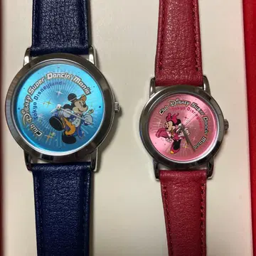 [ 미사용 ] 디즈니 미키 미니 손목시계 2개 세트 페어 워치