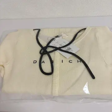 다리치 Darich 허리 오픈 리본 디자인 니트 미니 원피스