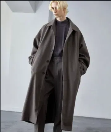 루스 오버 멜톤 스텐카라 코트 L 사이즈