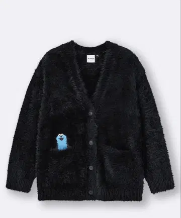 퍼펫 순순 오버 사이즈 블랙 가디건 XS