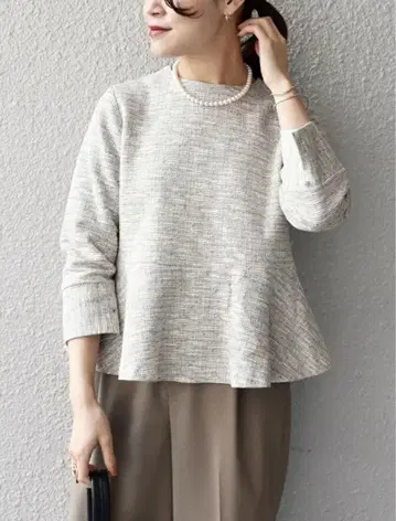 SHIPS 트위드 조 상의 7부 소매