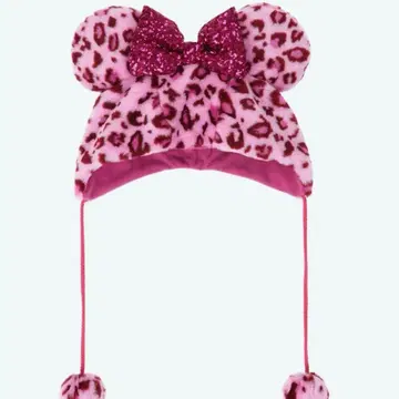 [ 새상품 ] 핑크 레오파드 무늬 미니 팬 캡 디즈니