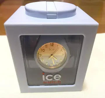 ICE WATCH 아이스 호라이즌 블루 골드 손목시계 고무 벨트