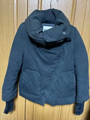 SLY. 블랙 다운 자켓 더블 버튼