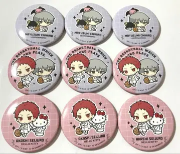 쿠로코의 농구 쿠로바스 산리오 SD 캔뱃지 아카시 마유즈미 라잔 세트
