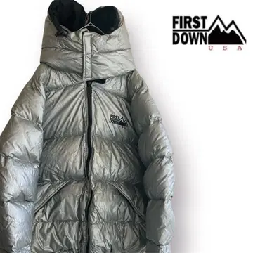 [ 레어 ] 새상품급 FIRST DOWN USA 두꺼운 다운 자켓 실버