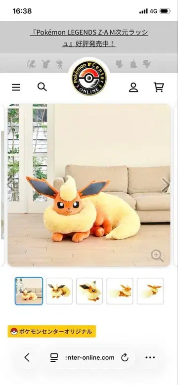 포켓몬 부스터 봉제 인형 등신대