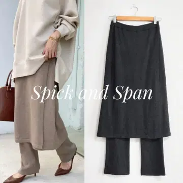 새상품급 Spick & Span 랩스커트 팬츠 그레이 FREE