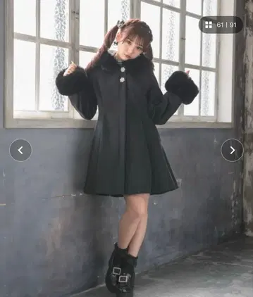 ROJITA 로지타 백리본 후디 코트