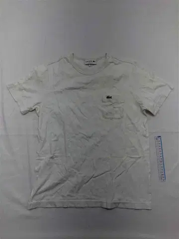 라코스테 레귤러 핏 크루넥 T셔츠 화이트 계열 남성용