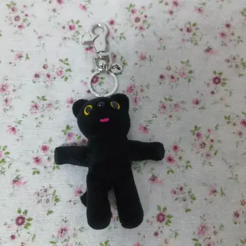 곰 모양 봉제 인형 키링 방울 포함