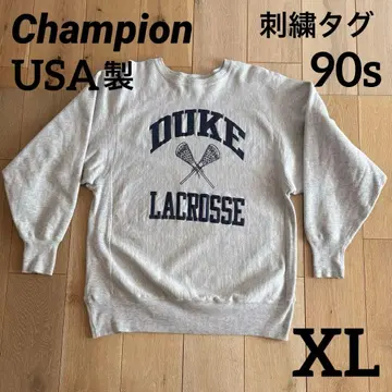 90s USA제 챔피온 리버스 위브 맨투맨 Duke XL