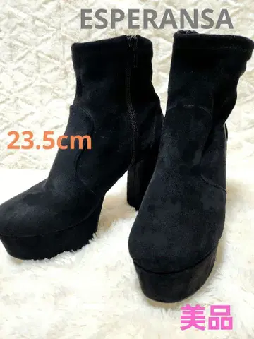 ESPERANSA 인기 멋진  시리즈 숏부츠 스웨이드 블랙