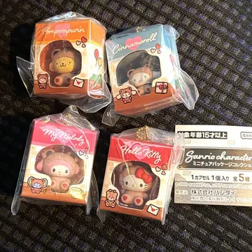 산리오 캐릭터즈 미니어처 패키지 참 세미 컴프 가챠