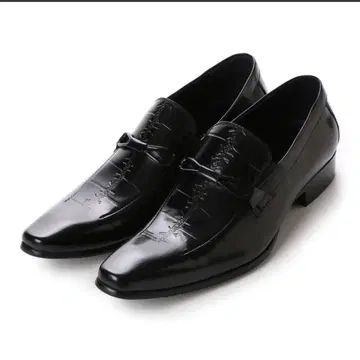 루시우스 LUCIUS 천연 가죽 엠보 로퍼 43(26.5cm)