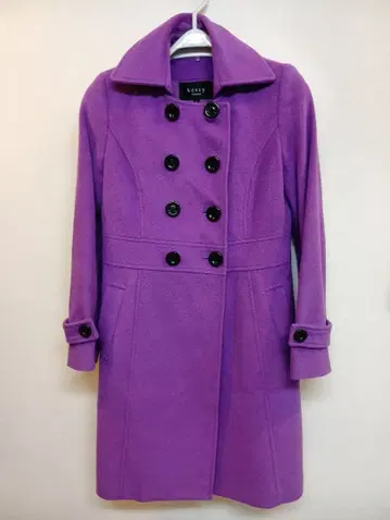 ketty 퍼플 더블 브레스트 롱 코트