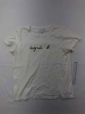 에네스베 로고 프린트 T셔츠 화이트 계열 여성용