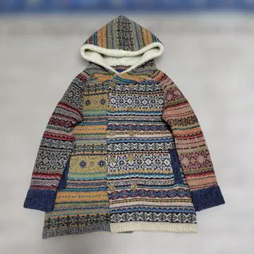 큐브 슈가 니트 코트