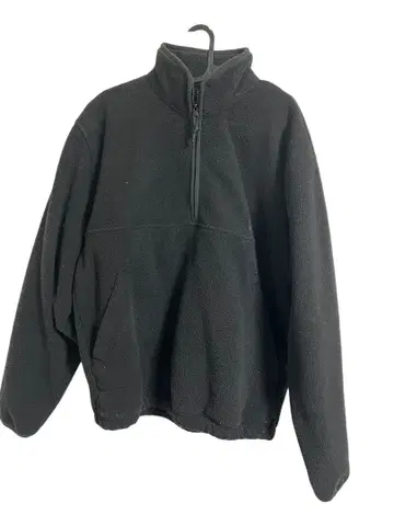 GAP 블랙 하프 지퍼 플리스 자켓