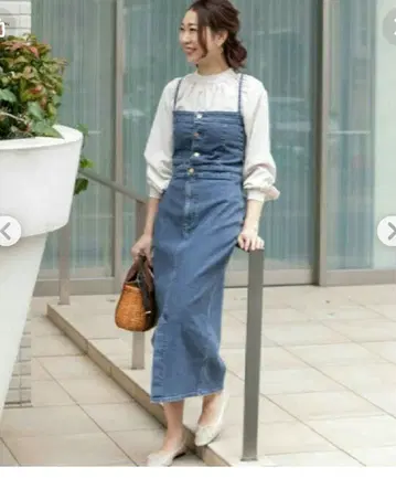 데님 살로펫 백 레이스업